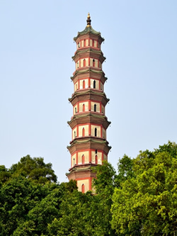 Lotus Tower on Lotus Mountain (Lianhuashan or Lianhua Mountain)